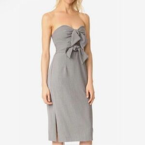 Milly Mackenzie Bow Dress Strapless Gray